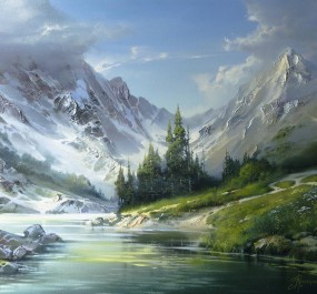 Картина "Горное озеро"