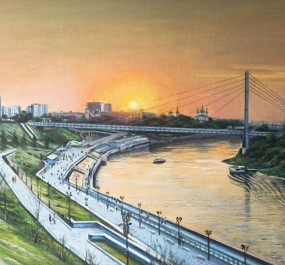 Картина "Тюмень. Мост."