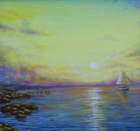Картина "Рассвет на море"