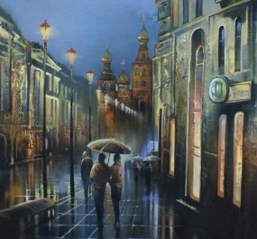 Картина "Под дождем"