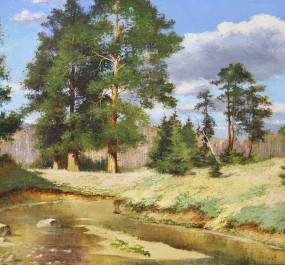Картина "Весна. Ручей"