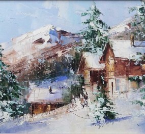 Картина "Заснеженные Альпы"