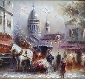 Картина "Вечерние улочки"