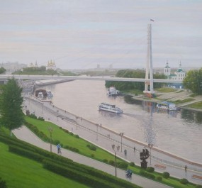 Картина "Тюмень.набережная"