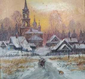 Картина "Деревенский пейзаж"