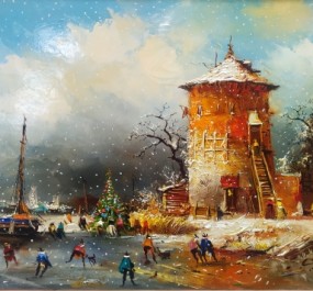 Картина "Рождественские игры"