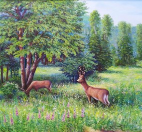 Картина "Косули"