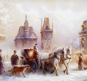 Картина "Огни старого города"