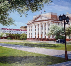 Картина "Тюмень. Цветущий город"
