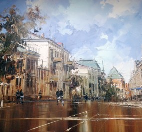 Картина "Городской пейзаж"
