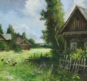Картина "Деревенский мотив"